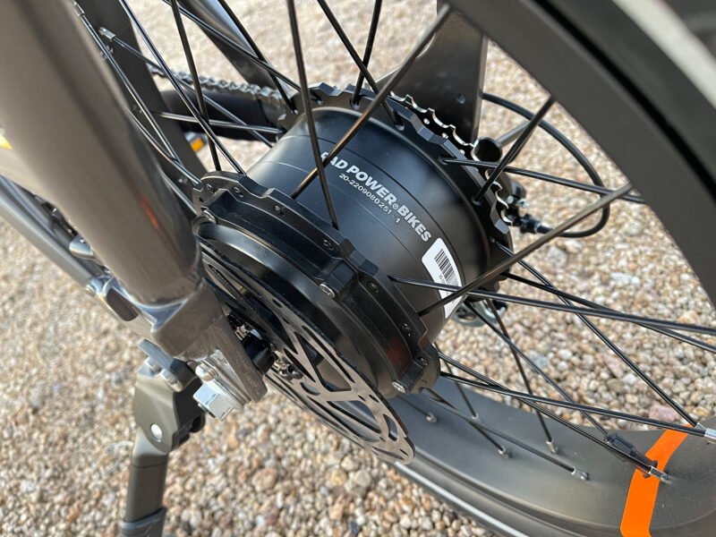 Rear Shimano Altus derailleur on the RadRunner 3 Plus electric cargo bike