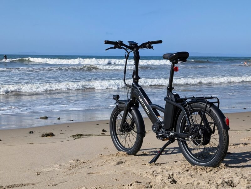 Rear view of the Lectric ONE electric commuter bicycle