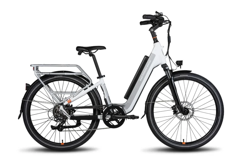 RadCity 5 Plus Step-Thru City E-Bike | RideNova EV Premium RadCity 5 Plus Step-Thru commuter e-bike with upright riding position and integrated lighting