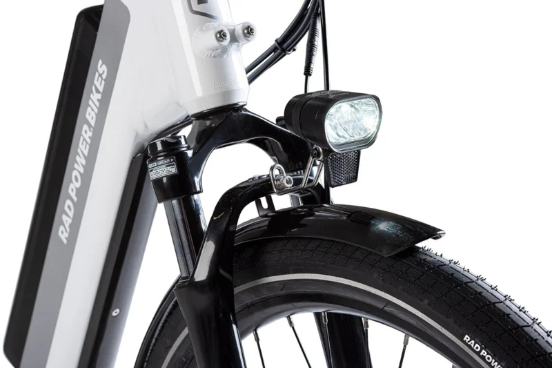 Integrated LED headlight on the RadCity 5 Plus Step-Thru electric bike
