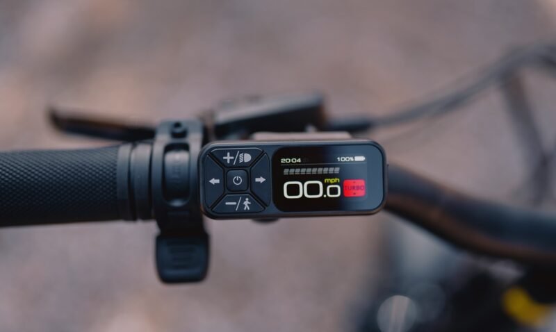 Full-color smart display on the Aventon Sinch.2.5 folding electric bike