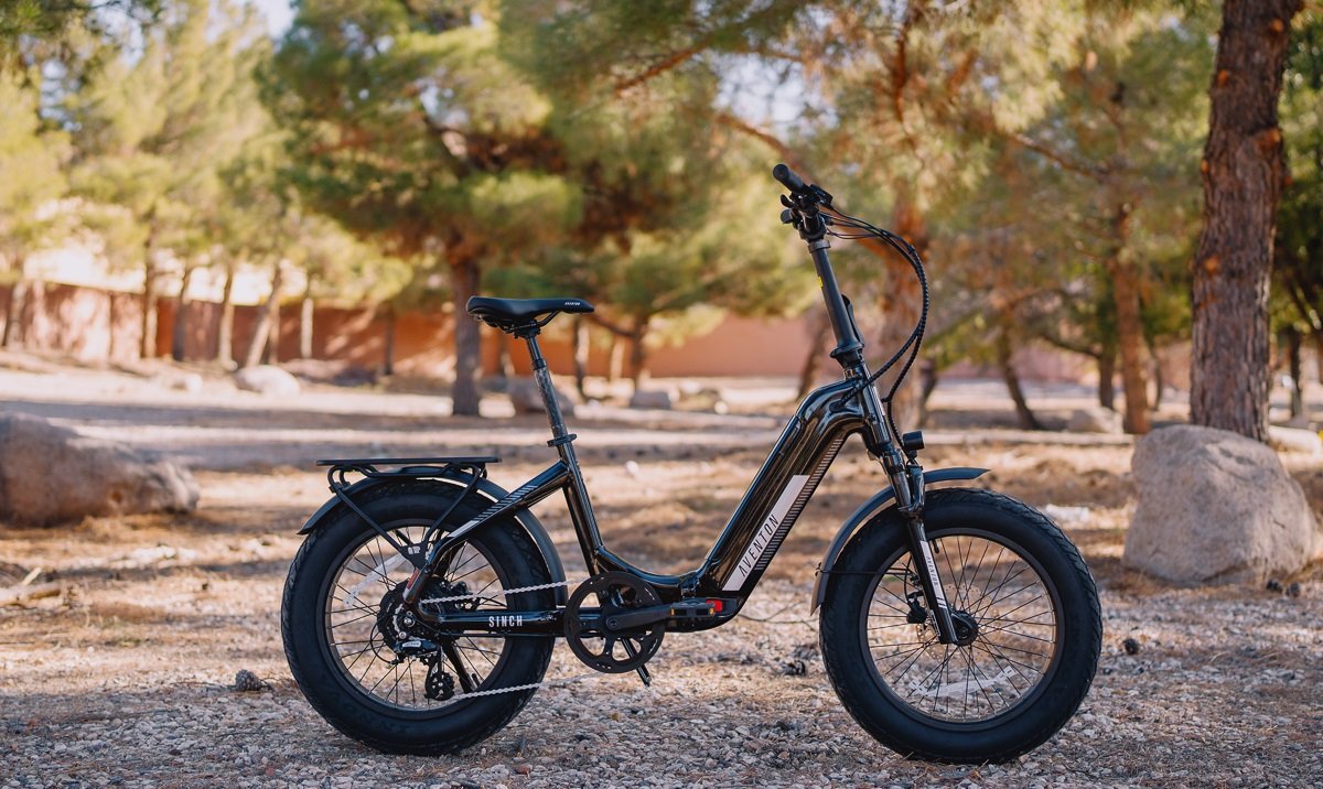 Aventon Sinch 2.5 foldable fat tire eBike with smart display, hydraulic brakes, and 750W motor