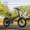 Front view of the Lectric XP4 folding electric bike with integrated LED headlight