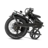 Lectric XP4 folding electric bike folded into a compact size for easy storage