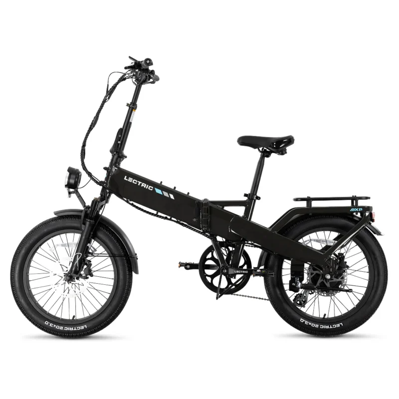 Front suspension fork on the Lectric XP4 folding electric bike