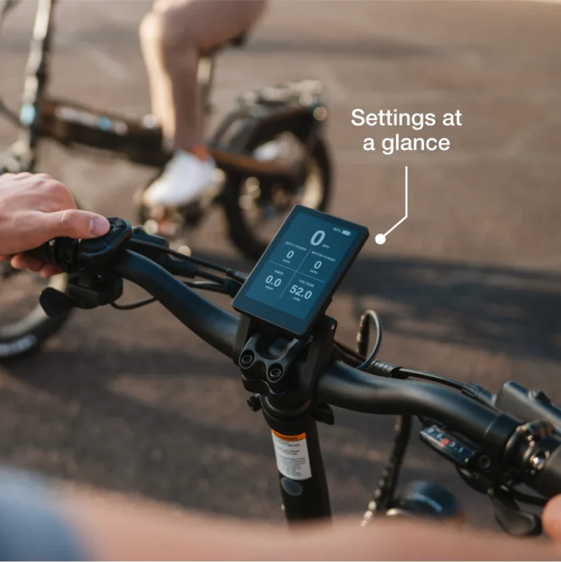 Removable long-range battery on the Lectric XP4 folding electric bicycle