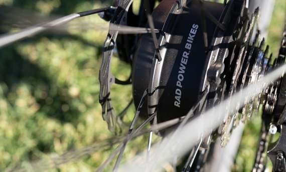 Hydraulic disc brake system on the RadCity 5 Plus Step-Thru commuter e-bike