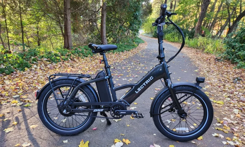 Lectric ONE electric bike on a scenic cycling path