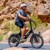 Lectric ONE riding through downtown city streets