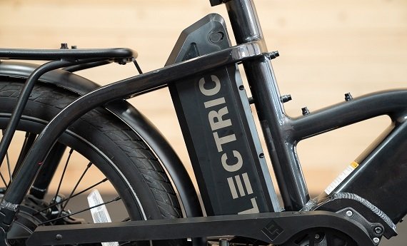Removable battery on the Lectric ONE electric bike