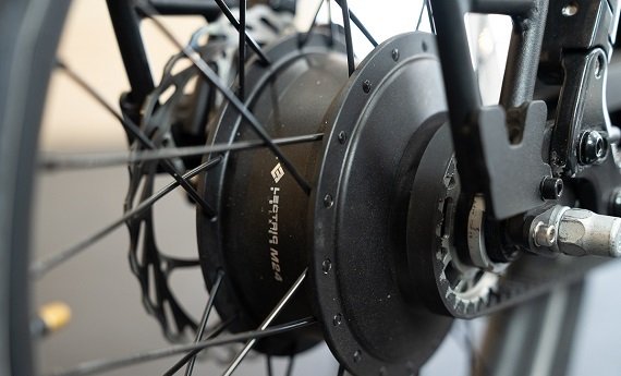 Powerful rear hub motor on the Lectric ONE electric bike