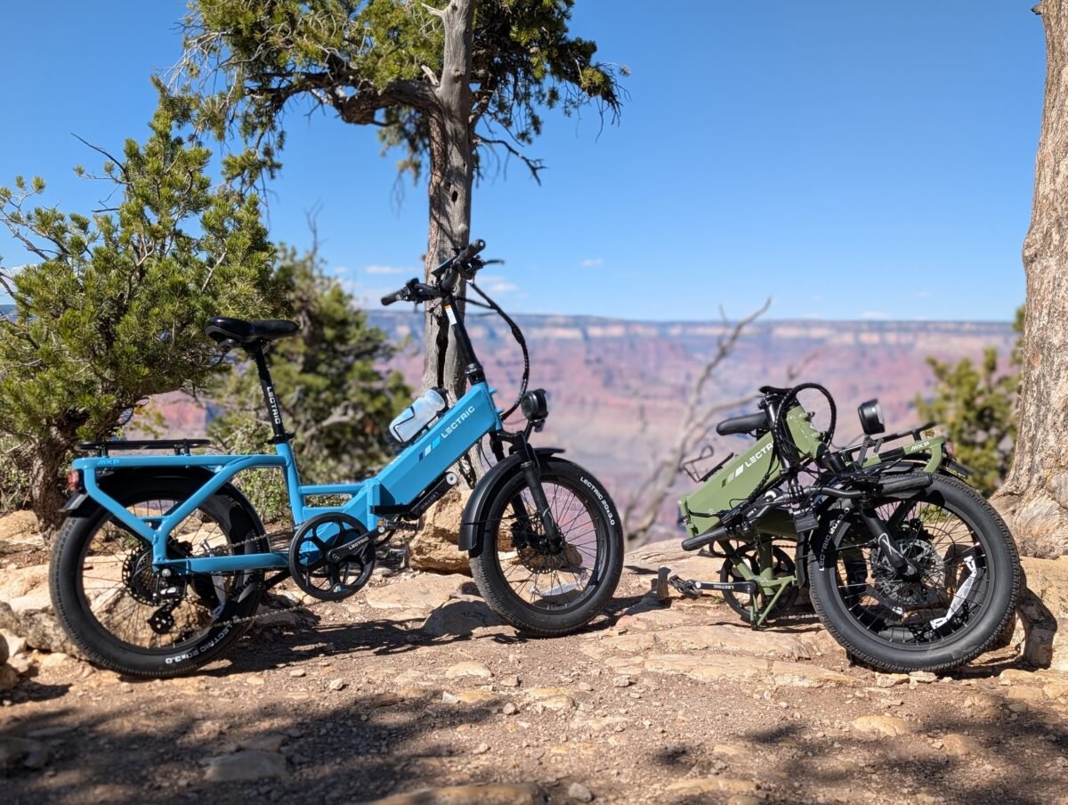 Lectric XP4 folding electric bike with fat tires, hydraulic disc brakes, and removable battery.