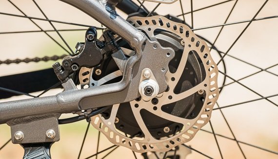 RadRover 6 Plus Rear Brake Rotor Rear hydraulic disc brake rotor on the RadRover 6 Plus fat tire electric bike