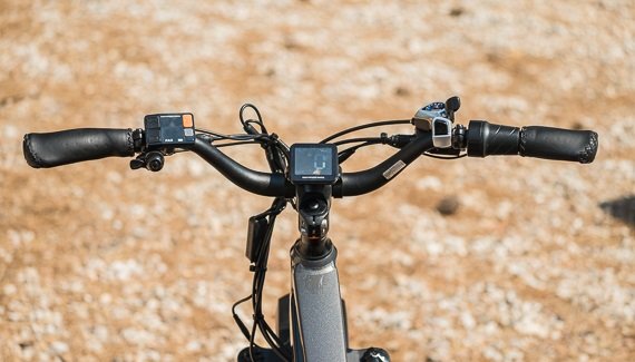 RadRover 6 Plus Cockpit View Cockpit view from the handlebars of the RadRover 6 Plus electric bike