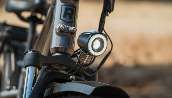 RadRover 6 Plus LED Headlight Integrated LED headlight on the RadRover 6 Plus electric bike