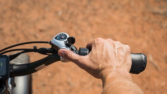RadRover 6 Plus Shimano Shifting Shimano gear shifting system on the RadRover 6 Plus electric bike