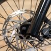 Oversized front hydraulic brake rotor on the RadRunner 3 Plus electric bike