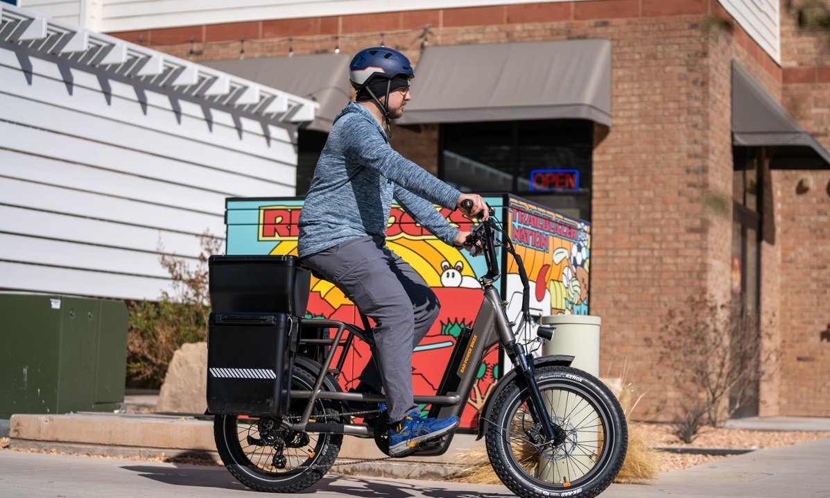 RadRunner 3 Plus electric bike featured in a written review during an outdoor ride