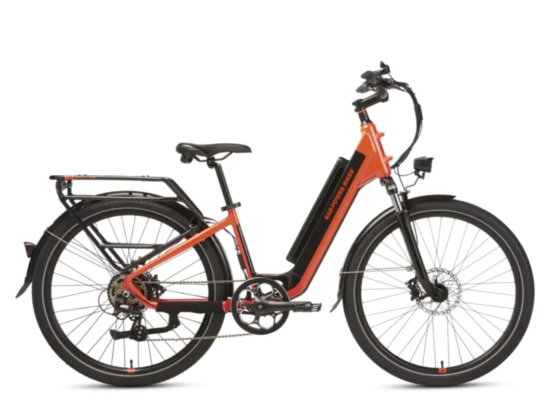 RadCity 5 Plus Step-Thru electric bike in Tiger Orange finish