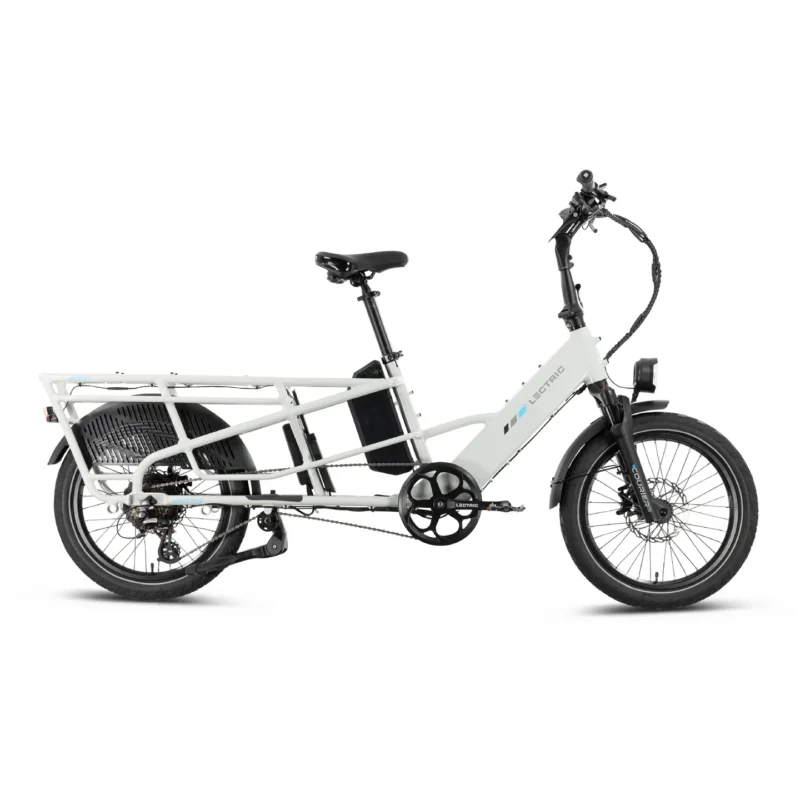 Side profile of the Lectric XPedition 2.0 electric cargo bike