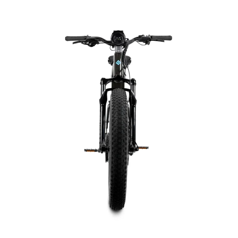 Front view of the Lectric XPeak 2.0 electric bike with integrated LED headlight