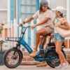 Father and daughter enjoying an outdoor ride with the Aventon Sinch.2.5 folding electric bike