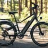 RadCity 5 Plus premium electric commuter bike with 750W motor, removable battery, hydraulic disc brakes, and integrated rear rack