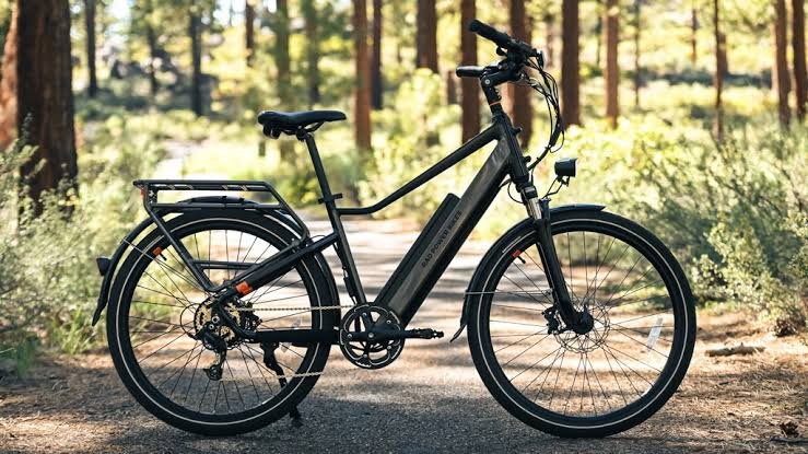 RadCity 5 Plus premium electric commuter bike with 750W motor, removable battery, hydraulic disc brakes, and integrated rear rack