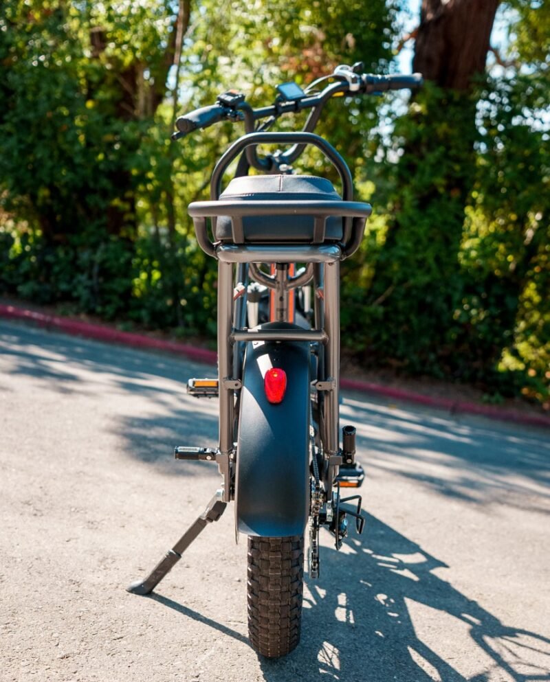 Integrated LED rear light on the RadRunner 3 Plus electric utility bike