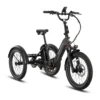 Front view of the Lectric XP Trike electric tricycle with integrated LED headlight
