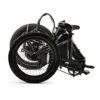 Lectric XP Trike folded for compact storage and transportation