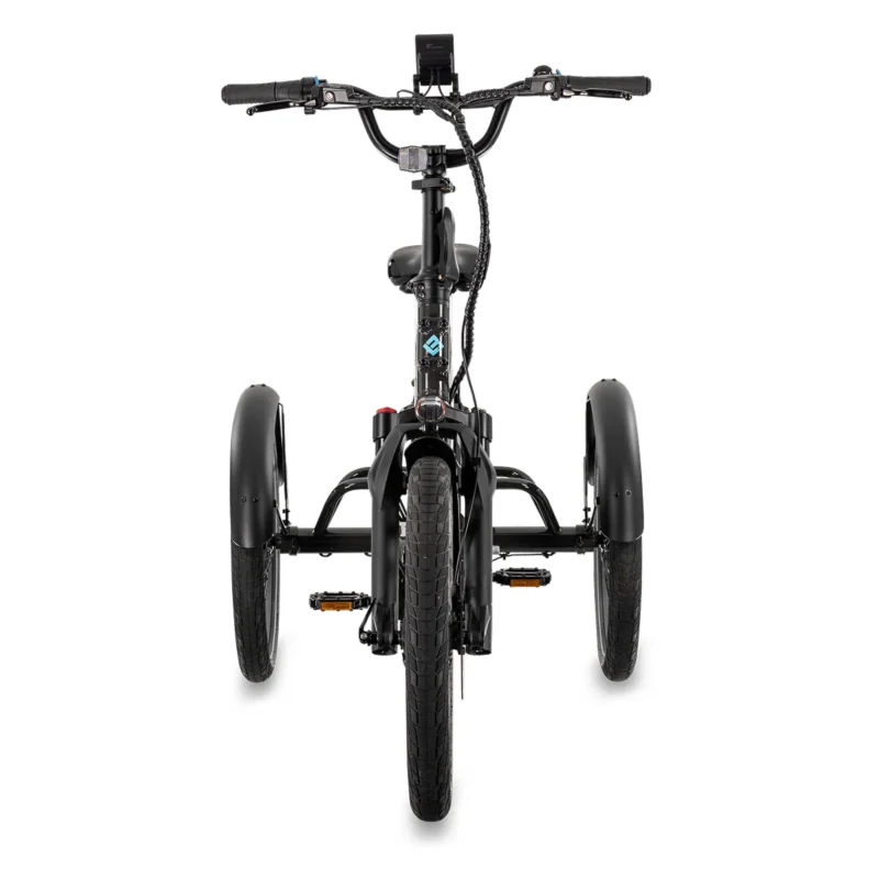 Lectric XP Trike handlebars with ergonomic grips and LCD display