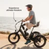 Lectric XP Trike electric tricycle on a scenic waterfront cycling path