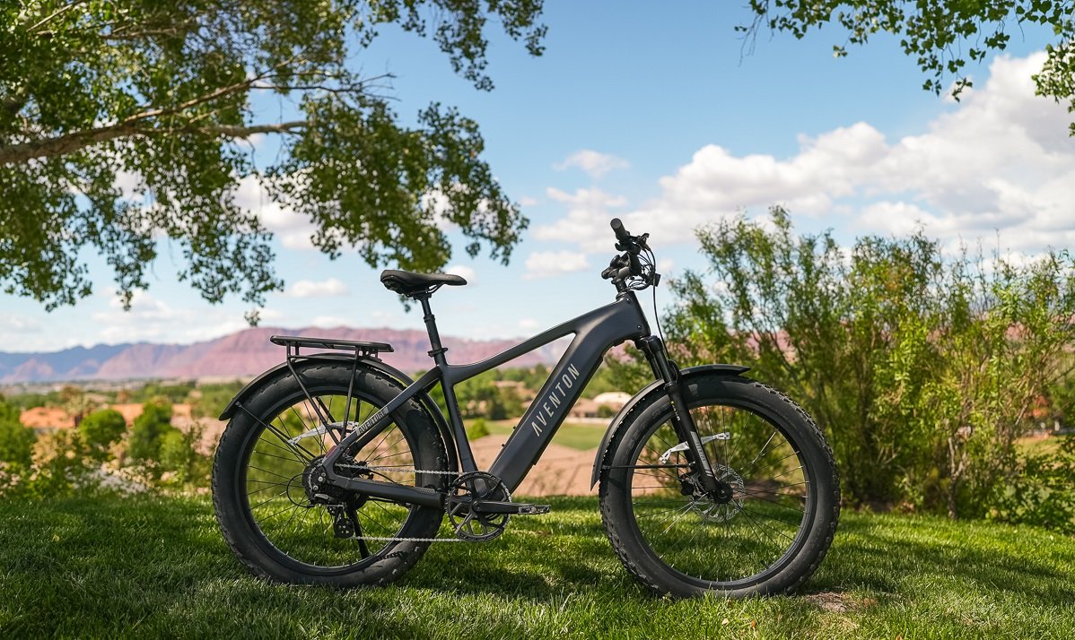 Premium Aventon Aventure.3 electric fat tire bicycle with torque sensor and removable battery