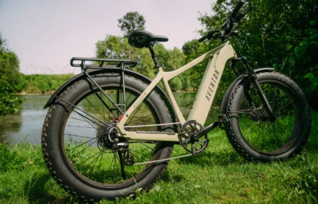 Aventon Aventure.3 electric mountain bike with fat tires and long-range removable battery