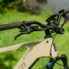 Cockpit view from the handlebars of the Aventon Aventure.3 electric bike