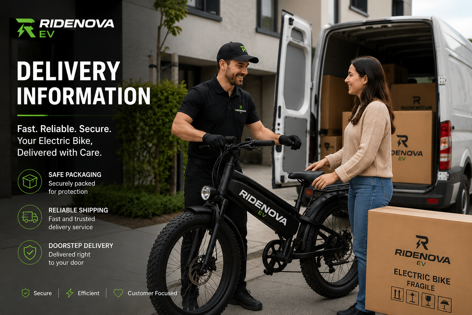 RideNova EV Electric Bike Delivery Information