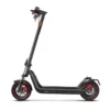Side profile studio shot of the NIU KQi300X electric scooter in black with red accents on a white background.