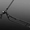 A clean, angled studio render showcasing the bare, welded tubular steel frame of the NIU KQi 200P electric scooter against a dark gradient background, emphasizing its structural integrity.